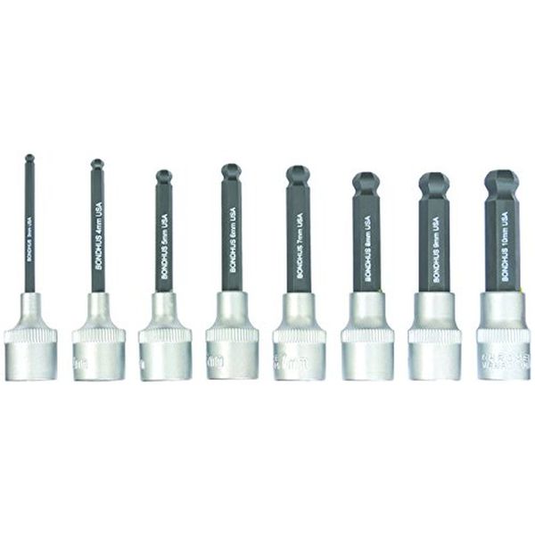 Bondhus 3/8" Drive Socket Bit, Metric, 8 pcs 43487